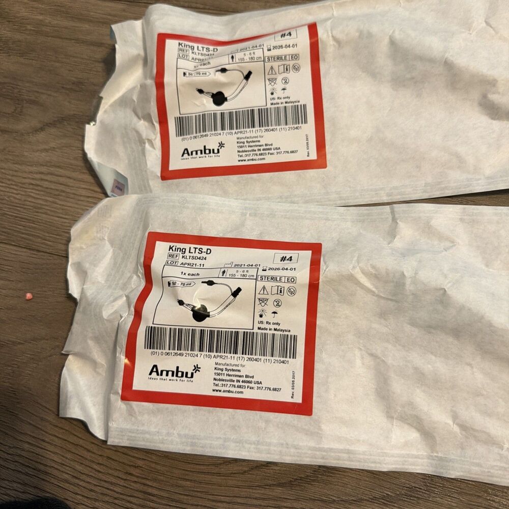 King LTS-D Airway Kit Size 4 Expired